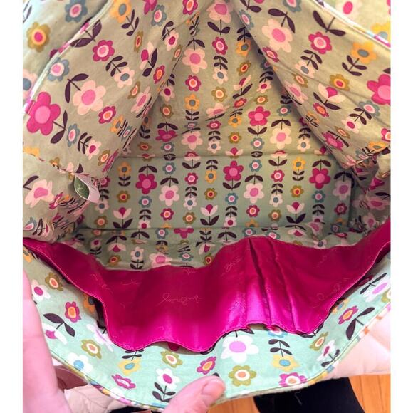 VERA BRADLEY Tutti Frutti Paisley Quilted Cotton Diaper Shoulder Laptop Bag - Picture 5 of 6